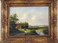 J.P. van Velzen - romantisch landschap - schilderij