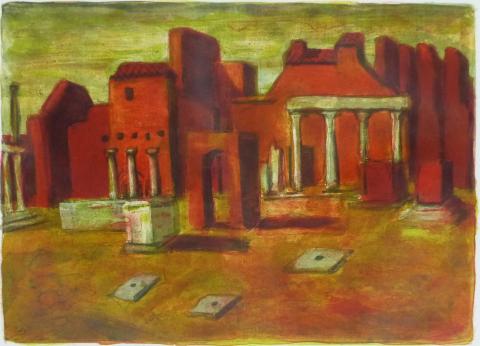 Jeroen Hermkens litho Pompeii 1993